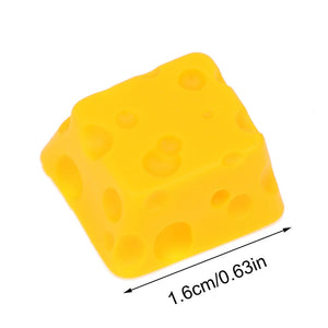 1Pc Cheese Keycap Handmade Resin Keycap For Mechanical Keyboard Esc For Key Cheese Cake Individuality For Key Cap