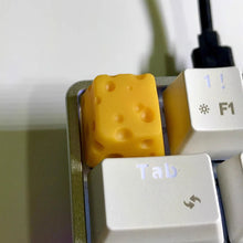 Load image into Gallery viewer, 1Pc Cheese Keycap Handmade Resin Keycap For Mechanical Keyboard Esc For Key Cheese Cake Individuality For Key Cap