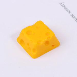 1Pc Cheese Keycap Handmade Resin Keycap For Mechanical Keyboard Esc For Key Cheese Cake Individuality For Key Cap