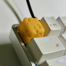 Load image into Gallery viewer, 1Pc Cheese Keycap Handmade Resin Keycap For Mechanical Keyboard Esc For Key Cheese Cake Individuality For Key Cap