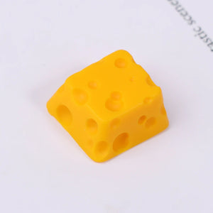 1Pc Cheese Keycap Handmade Resin Keycap For Mechanical Keyboard Esc For Key Cheese Cake Individuality For Key Cap