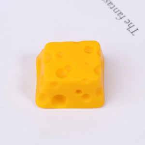 1Pc Cheese Keycap Handmade Resin Keycap For Mechanical Keyboard Esc For Key Cheese Cake Individuality For Key Cap